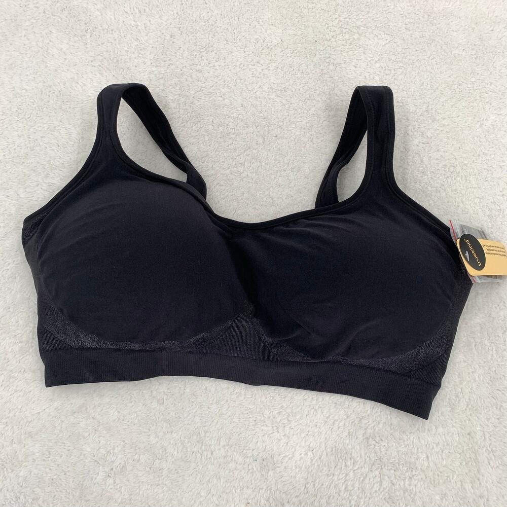 Truekind Daily Comfort Wirefree Shaper Bra 4XL Black